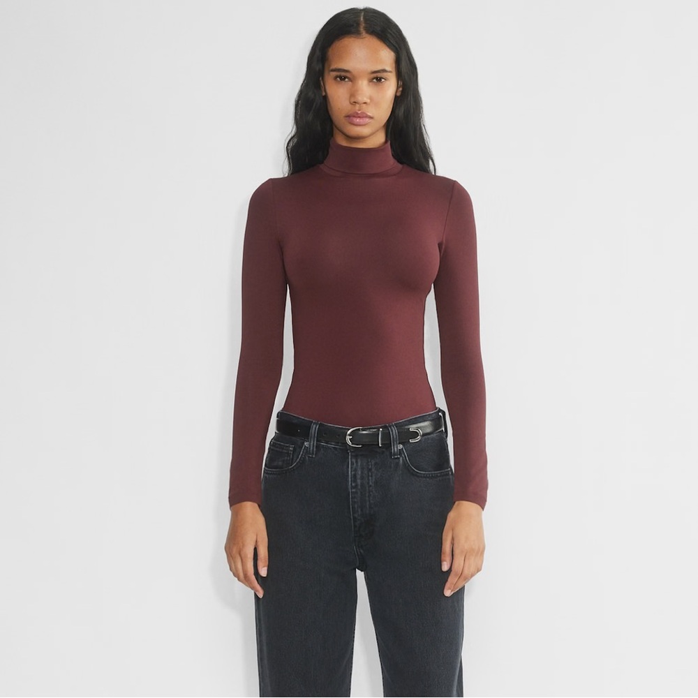 Wilfred Aritzia Long Sleeve Turtleneck Blouse Baby Blue size large